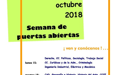 Semana de puertas abiertas UNED Motril (del 15 al 18 de Octubre)