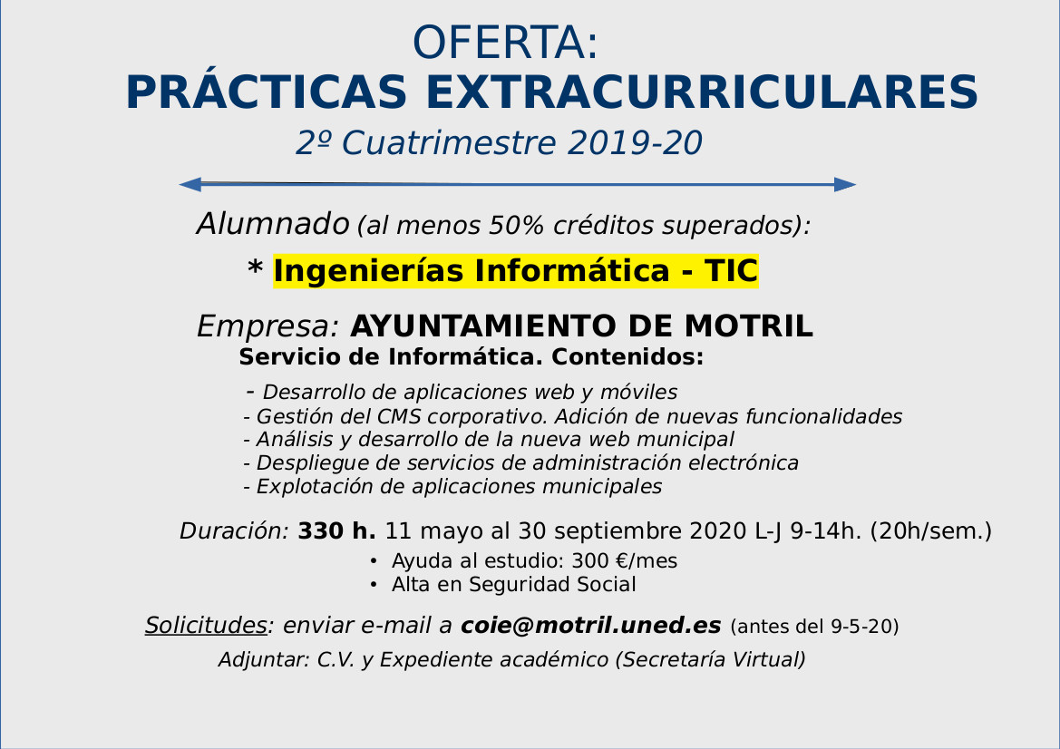 Plaza – Prácticas extracurriculares (COIE Motril)