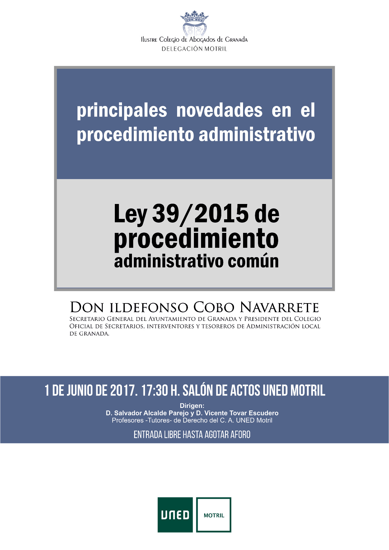 Conferencia: Principales novedades en el procedimiento administrativo